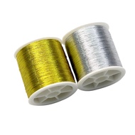 100 M Cross Stitch Strong Threads Polyester Gold Silver Wire Embroidery Thread Cross Stitch DIY Apparel Sewing Floss Supplies