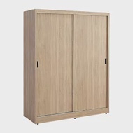 IDEA-MIT寢室傢俱5x7尺滑門衣櫃 暖棕原木