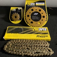 Y15ZR/FZ150I PROTAPER 415HX132 GOLD SPOCKET SET 6 LOBANG