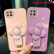 Casing OPPO A93 4g F17 PRO OPPO Reno 4F reno4 F phone case Softcase Electroplated silicone shockproof Protector  Cover new design with holder fan for girls DDFS01