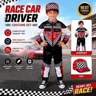 [Local] F1 Car Racing Career Costume for Kids Boy Ferrari Car Racer Kids Costume boy cosplay costume