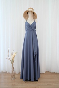 灰色長洋裝 伴娘服 新娘服 禮服