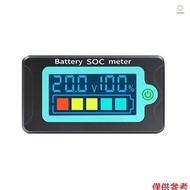 Waterproof Battery SOC Power Meter Capacity Indicator 8-100V Direct Current Voltmeter 12.0V 24V 36V 48V 60V 72V Lithium Iron Phosphate Battery Ternary Lithium Polymer Battery Teste