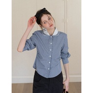 [EGGKA] Striped shirt with waist design