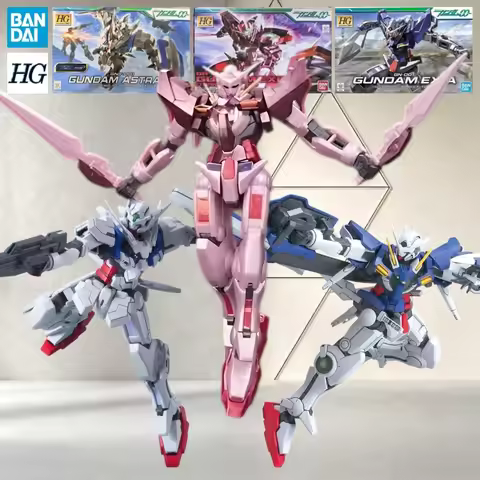 Bandai HG 1/144 GNY-001 Astraea & GN-001 Exia Standard & Trans-Am Triple Model Bundle, rich molded d