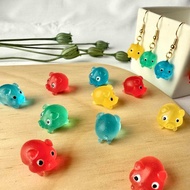懷舊系列 | 手繪小豬存錢筒 手作耳環 耳夾 單支 多色