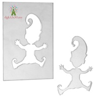 Gnome Stencil Footprints Footprint Template Window Decorations Mini Gnome Stencil Footprints Gnome D