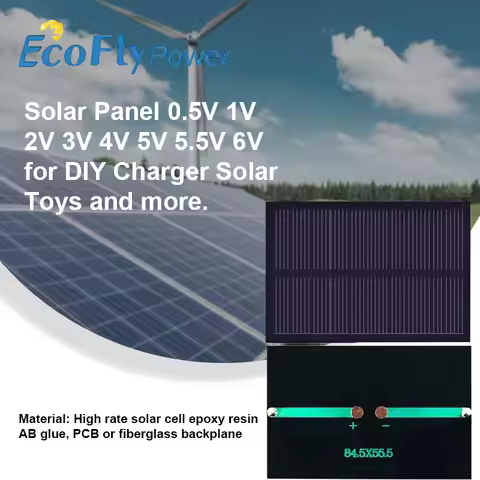 Solar Panel 0.5V 1V 2V 3V 4V 5V 5.5V 6V Solar Panel Mini Solar Panel for DIY Charger Solar Toys and
