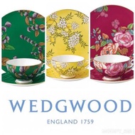 🇬🇧英國Wedgwood Tea Garden茶之花園 檸檬與薑 午茶對杯組 咖啡杯盤組 兩杯兩盤 百貨專櫃原價9000 原價圖片上餐盤為示意圖