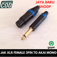jack mic xlr female 3pin plus akai Ts 65mm mono sepasang