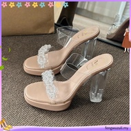 Transparent Crystal Slippers - Plus Size 42