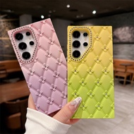 For Samsung S26 Ultra Glitter Rhinestone Diamond 6D Flower Soft Silicone Case For Samsung S25 Ultra 