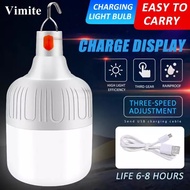 Vimite LED Solar Light Bulb 40/80/100/150W Outdoor Waterproof Solar Lamp Portable Lighting Night Lig