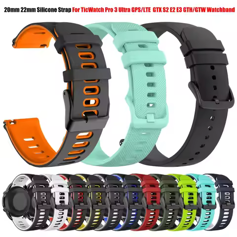 For TicWatch Pro 3 Ultra Watch Band GPS/LTE for Ticwatch GTX S2 E2 E3 GTH/GTW Sports Bracelet Watchb