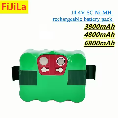 14.4V SC Ni-MH Rechargeable Battery Pack 6800mAh Vacuum Cleaner Sweeping Robot For KV8 XR210 XR510 X
