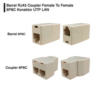Barrel RJ45 Coupler Female To Female 8P8C RJ 45 Connector UTP LAN