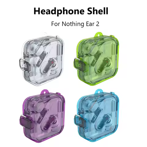 PC Headphone Holder Case Clear Candy Color Earphone Headphones Cover On-off Snap Waterproof Fall-pro
