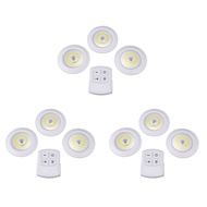 9pcs Night Lights Wireless Remote Control Battery Under Cabinet Night Light Wall Lamp Remote Controller Night Lamp