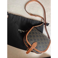 Old Flower Canvas Medium Saddle Bag Saddle Bag Female Shell Bag Saddle Bag Underarm Bag