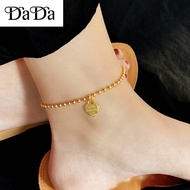 True 18K Saudi Gold Anklet 520 Love Anklet Korean Jewelry Valentines Day Gift