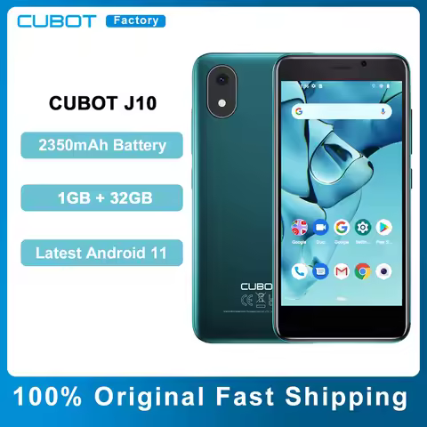Cubot J10 3G Smartphone 4 Inch Mini Screen 2350mAh 1GB 32GB 5MP Rear Camera Android 11 Dual SIM Card