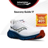 Saucony Guide 17 Road Running Stability Shoes Men's -C(WHITE/NAVY) S20936-108