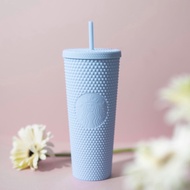 Starbucks pastel light baby blue studded cold cup tumbler