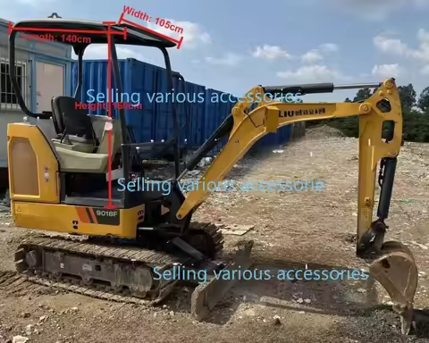 1pc Mini Excavator Windproof Warm Awning PVC Cover With Window For Liugong 9018F