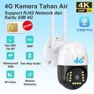 V380 C15X-4G CCTV IP66 Waterproof Kamera CCTV 4G Kartu SIM Gratis 4G 8MP Camera CCTV RJ45 Network