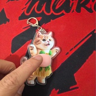 3D Soft Belly Realistic Fat  Dudu Cat Keychain Cat Pattern Decoration Pendant with Squeeze Belly Cut