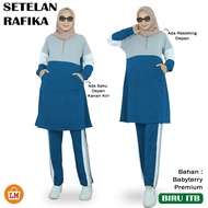 LPM 33770 Setelan Training Olahraga Senam Wanita Muslimah RAFIKA SET Babyterry Lengan Panjang Terbar