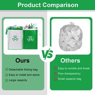 4PCS Recycle Waste Bin Bags for Kitchen Home Trash Sorting Bins Organizer Waterproof Baskets Compart