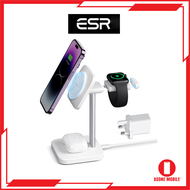 Stesen Pengecasan Tanpa Wayar ESR 3 dalam 1 HaloLock untuk dongle pengecasan Jam Magsafe - 2C566