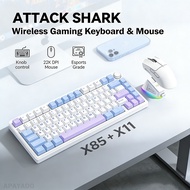 ATTACK SHARK X85 X11 Wireless Gaming Keyboard Mouse Combo 75% Tri-Mode RGB