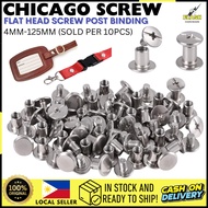Chicago Binding Screw Flat Head Screw Connecting Screw Book, leather SET 1pc Flash Hardware