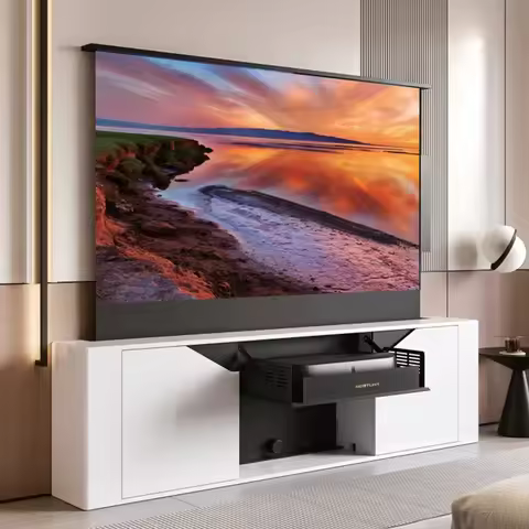 R30 Series Laser TV Cabinet Nectunt Electric Hidden Projector Lift Table Telescopic Design for 80/88
