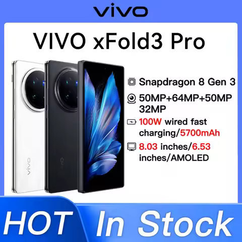 Original New VIVO X Fold 3 Pro Snapdragon 8 Gen 3 Octa-core 8.03Inch AMOLED 2480×2200 120Hz 50MP*2+6