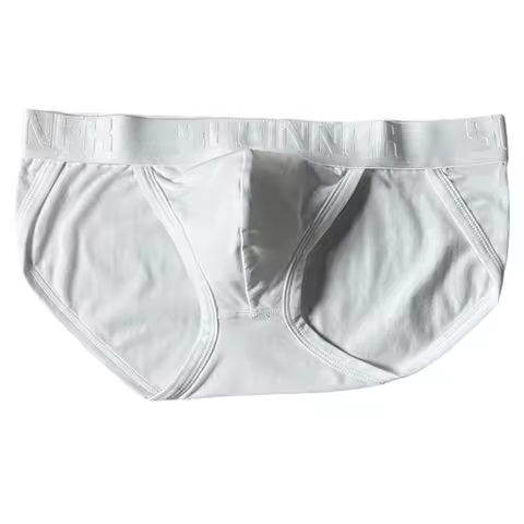 Men Everyday Cotton Briefs Underwear High Fork Bulge Pouch Solid Underpants Soft Waistband Stretch 9