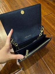 Tory Burch 深藍防刮WOC 斜背包