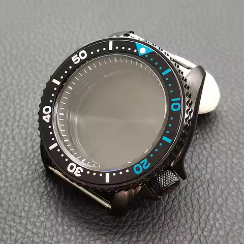 42mm Black NH35 Watch Case Sapphire Crystal Glass Fit for NH35 NH36 4R35 4R36 7S26 Movement 28.5mm D