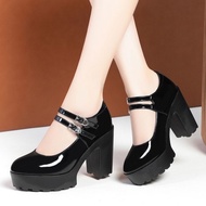Kasut Lolita Wanita Fashion Lolita Shoes Thick bottom Casual School Black Shoes Mary Jane Shoes