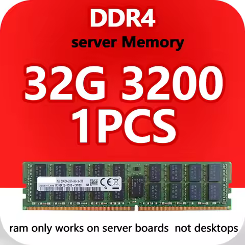 DDR4 Ram 32GB PC4 Memory Bar 3200MHZ ECC REG Server Memory 32GB D4 3200 RAM v3 For x99