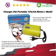 Charger Aki Accu Portable Dorras 12V/6A Motor | Mobil