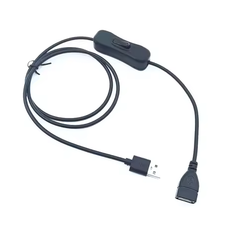 1m USB Cable Extension Cord With Switch ON/OFF Cable Extension USB 2.0 A Male to A Female Extension 