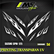 PUTIH Decal Sticker Striping Variations Transparent Uv Suzuki Spin Api Spin 125 R Spin 125 NR Suzuki