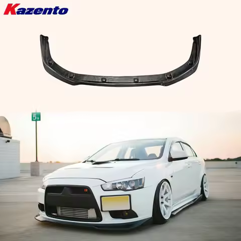 For Mitsubishi Evolution EVO X 10 2007-2016 Ralliart Carbon Fiber Front Bumper Lip