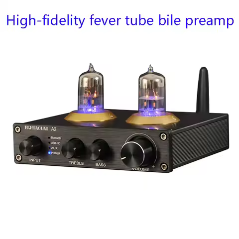 Audiophile Tube Preamplifier Bluetooth 5.0 ESS9023 PCM2704 USB Lossless Decoding HIFI Preamplifier 6