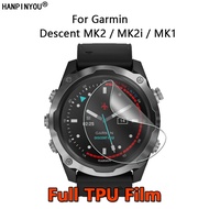 1/3/5/10 Pcs For Garmin Descent MK2 MK2i MK1 Swim 2 Swim2 Diving Sport Smart GPS Watch Ultra Thin Clear Full Cover Slim Soft TPU Repairable Hydrogel Film Anti-Scratch Screen Protector -Not Tempered Glass