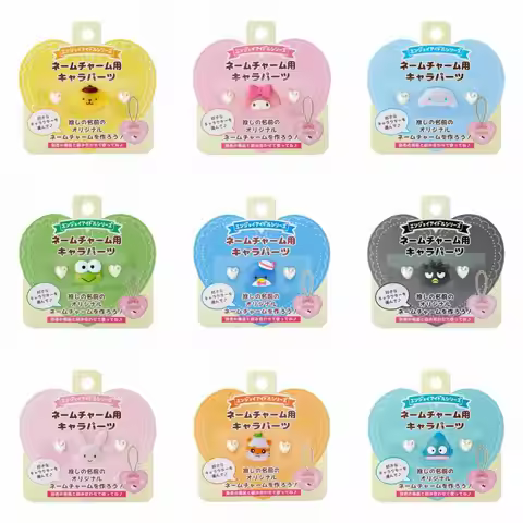 Sanrio Three-Dimensional Stickers Mymelody Pompom Purin Tuxedosam Keroppi Wishmemell Pendant Keychai