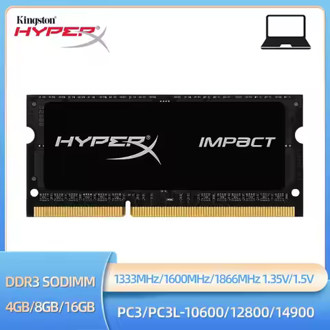1/2PCS HyperX Memoria Ram DDR3 DDR3L 4GB 8GB 1600 1333 1866MHz Sodimm PC3-10600 12800 14900 Laptop 1
